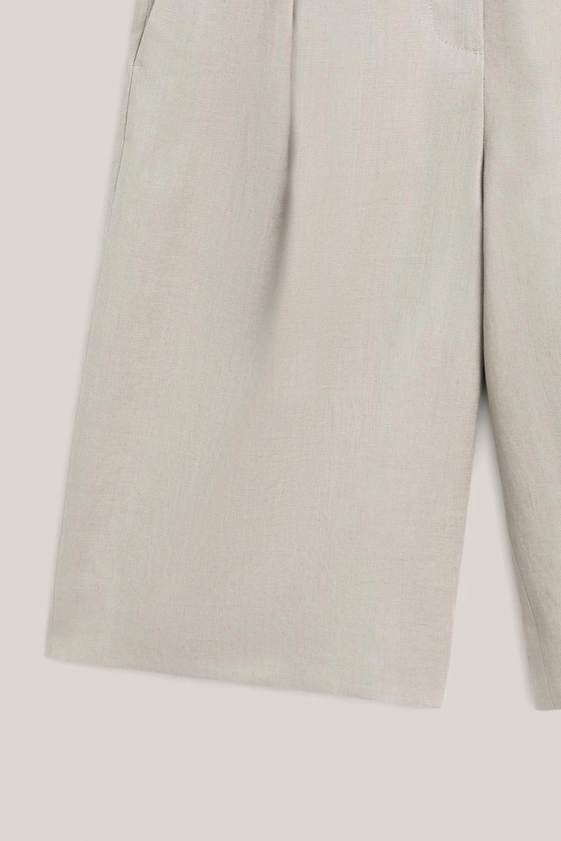 Бермуды из льна с ластиком - лимитированная коллекция