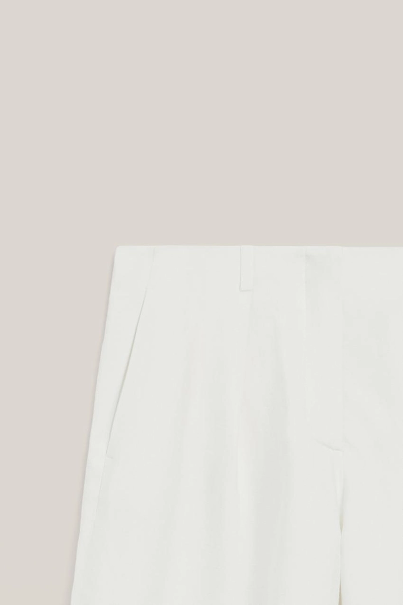 Брюки из льняной смеси с защипами - лимитированная коллекция