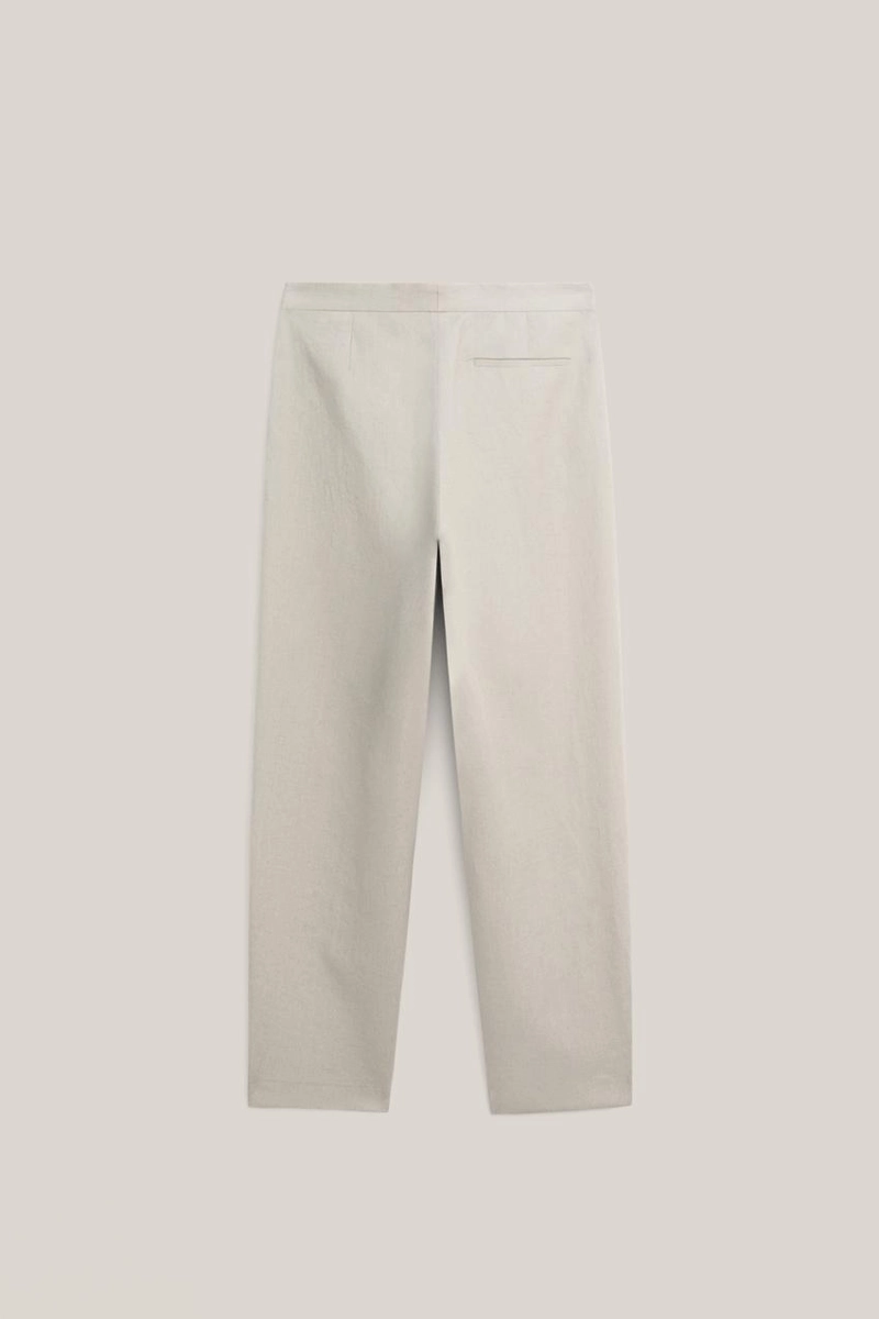 Брюки из льна с деталями на талии - limited edition