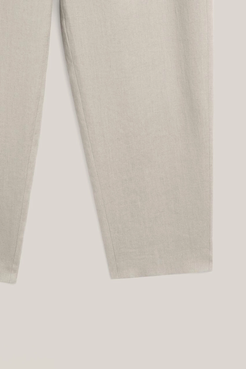 Брюки из льна с деталями на талии - limited edition