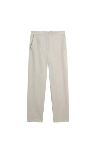 Брюки из льна с деталями на талии - limited edition- Заказать в России