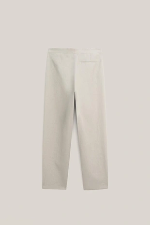 Брюки из льна с деталями на талии - limited edition- Заказать в России