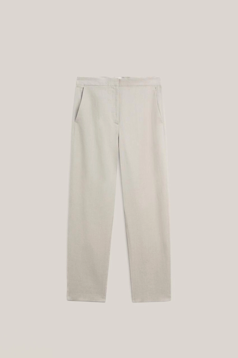 Брюки из льна с деталями на талии - limited edition