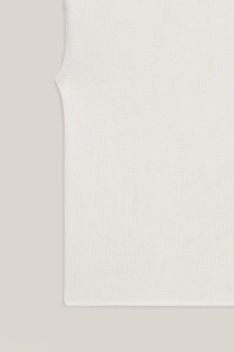 Вязанный топ с мокрым воротником из хлопка и шелка - лимитированная коллекция