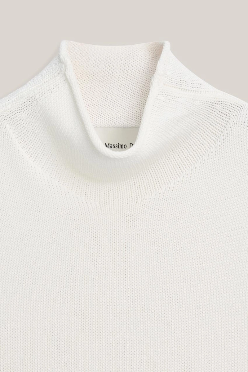 Вязанный топ с мокрым воротником из хлопка и шелка - лимитированная коллекция