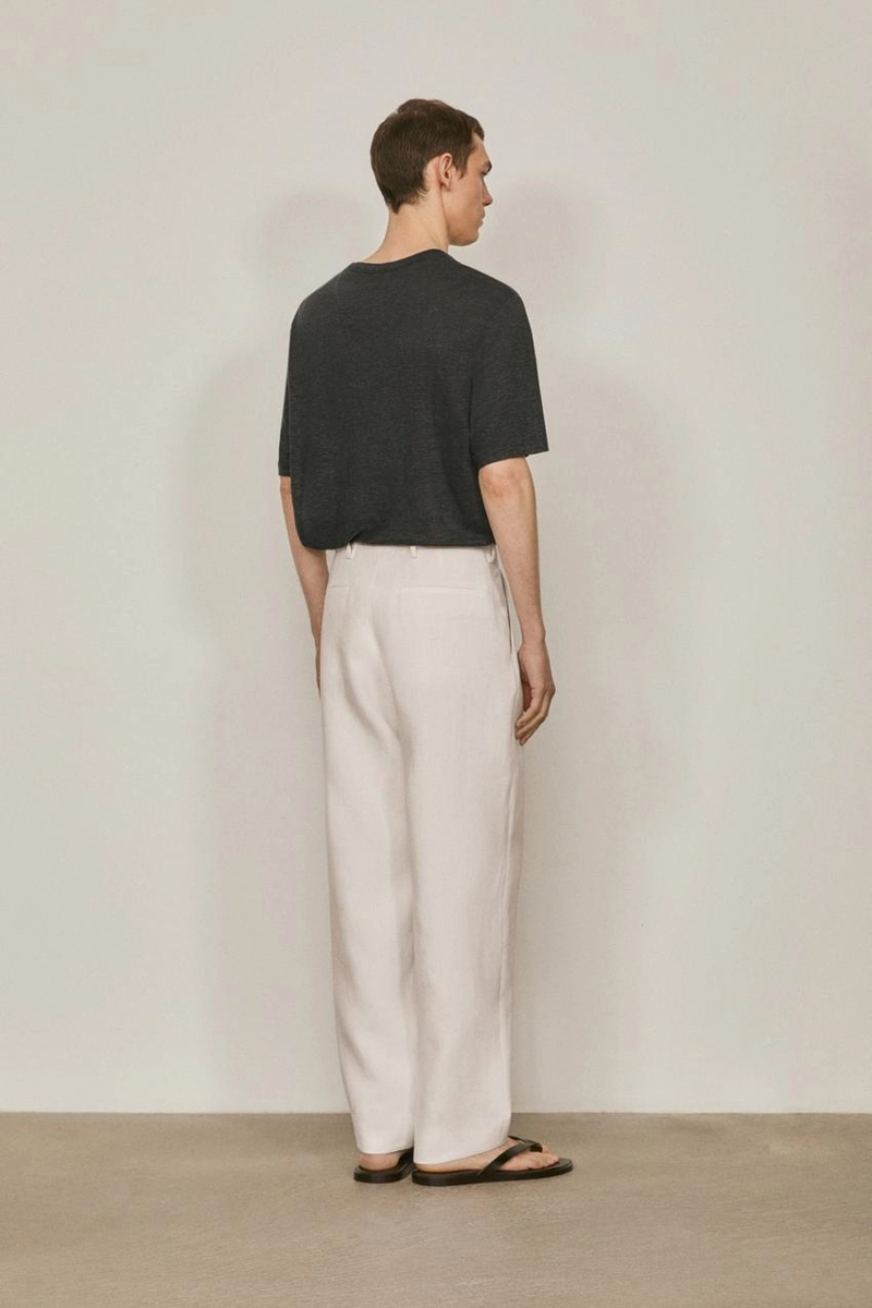 Льняные брюки с двойными стрелками - limited edition