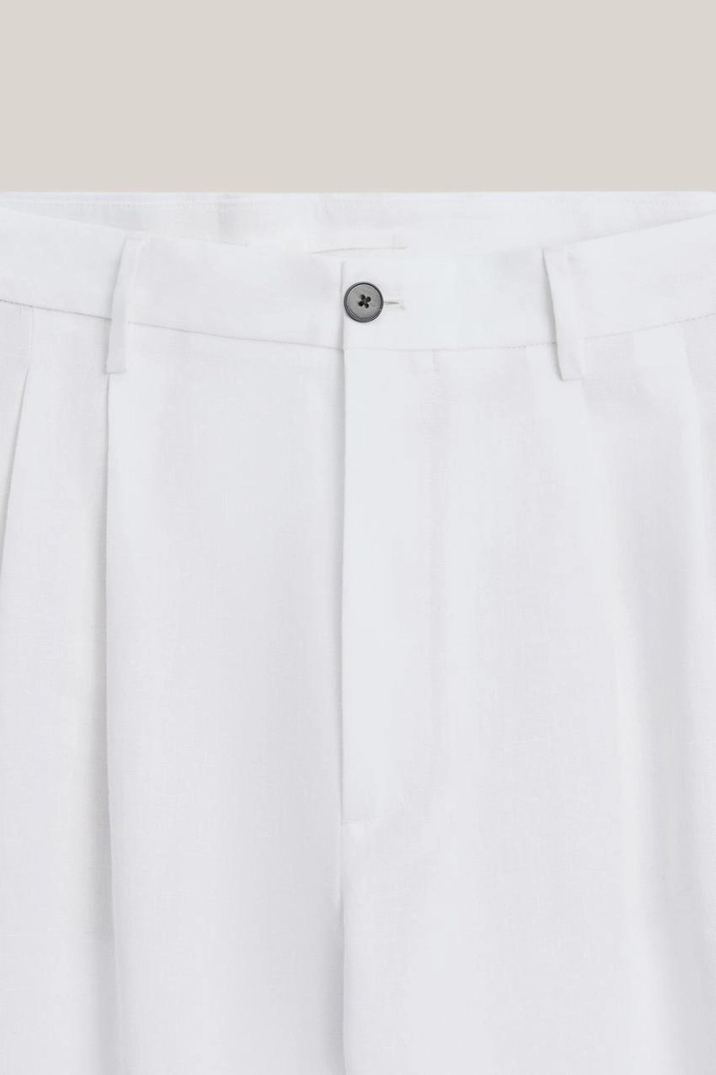 Льняные брюки с двойными стрелками - limited edition