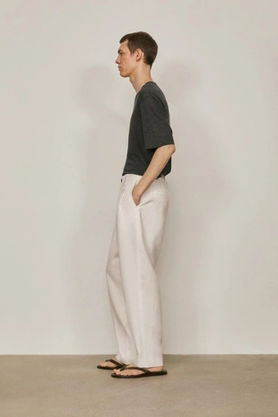 Льняные брюки с двойными стрелками - limited edition- Заказать в России