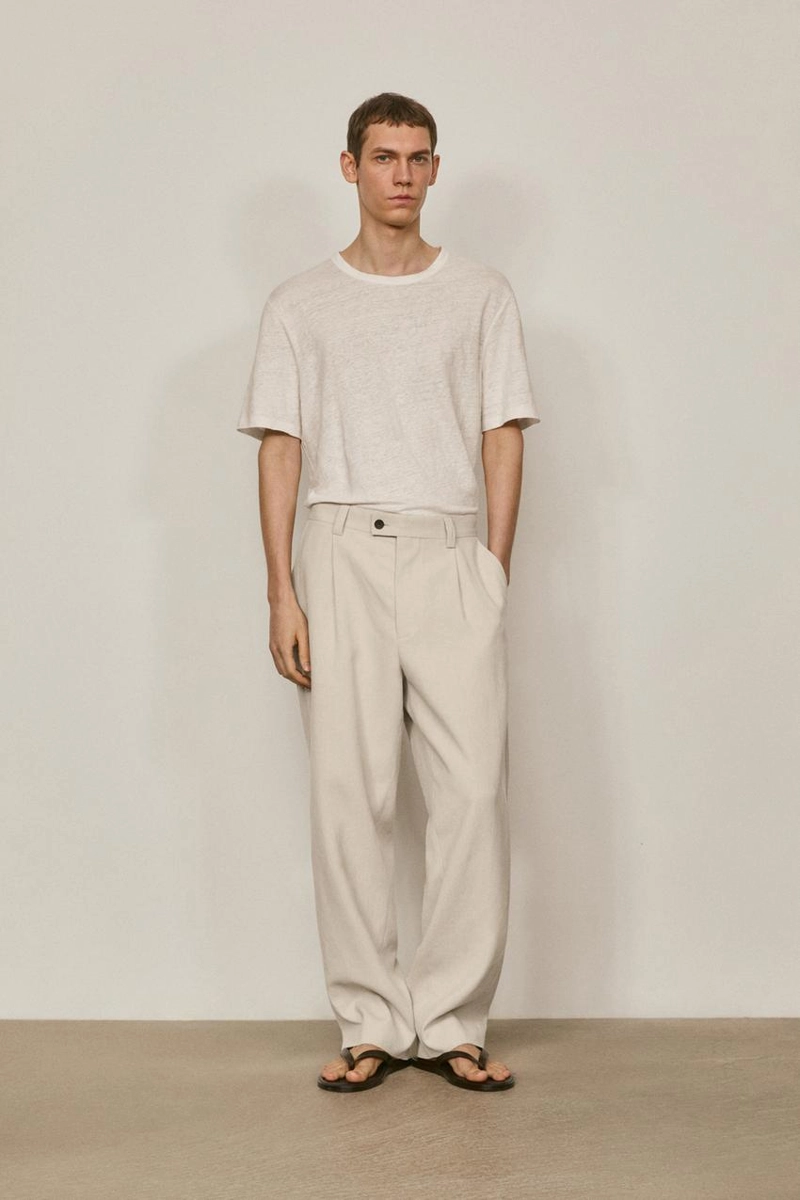 Брюки для костюма из 100% льна - лимитированная коллекция