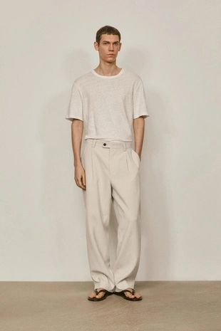 Брюки для костюма из 100% льна - лимитированная коллекция- Заказать в России