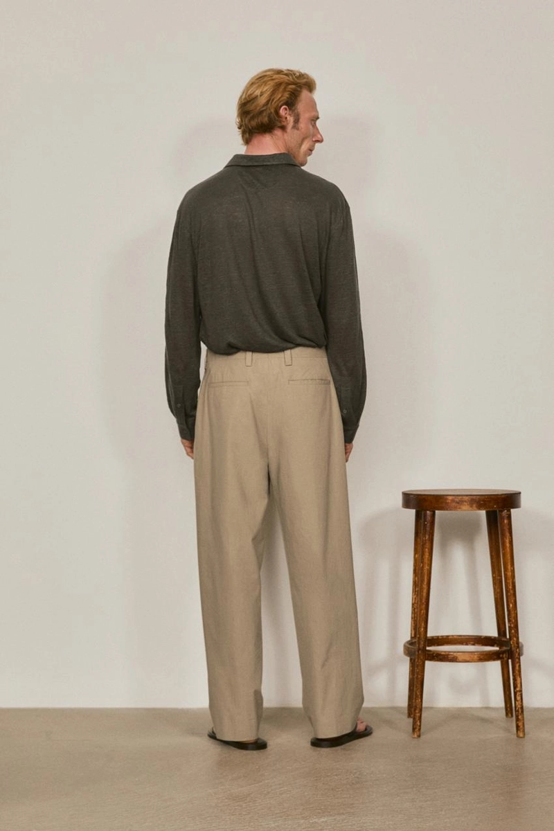 Брюки из хлопкового поплина с ластиком - лимитированное издание