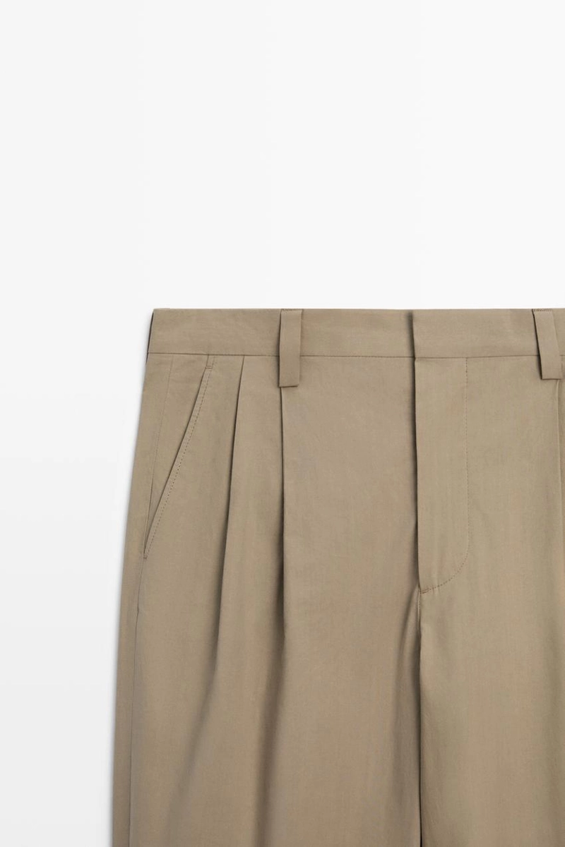 Брюки из хлопкового поплина с ластиком - лимитированное издание