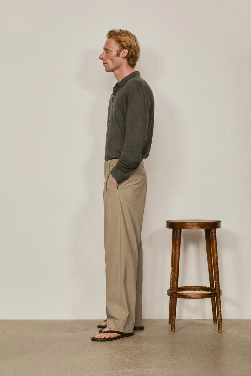 Брюки из хлопкового поплина с ластиком - лимитированное издание