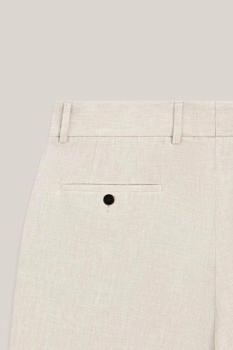 Бермуды из льна с защипами - лимитированная коллекция