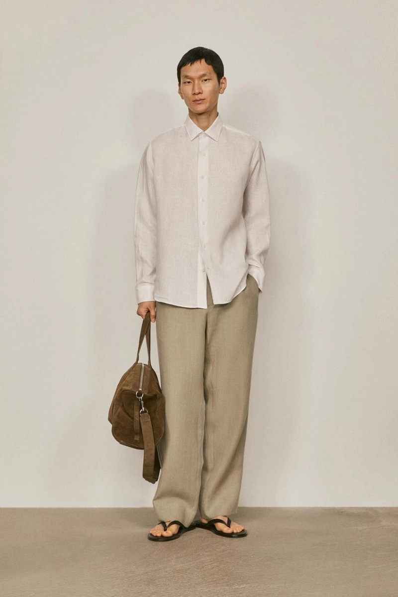 Рубашка из чистого льна limited edition