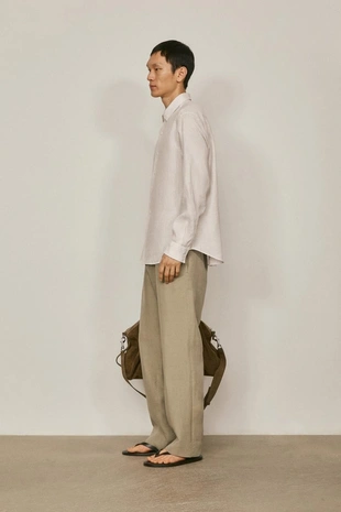 WHITE | 2076/880/250 - Massimo Dutti Рубашка из чистого льна LIMITED EDITION