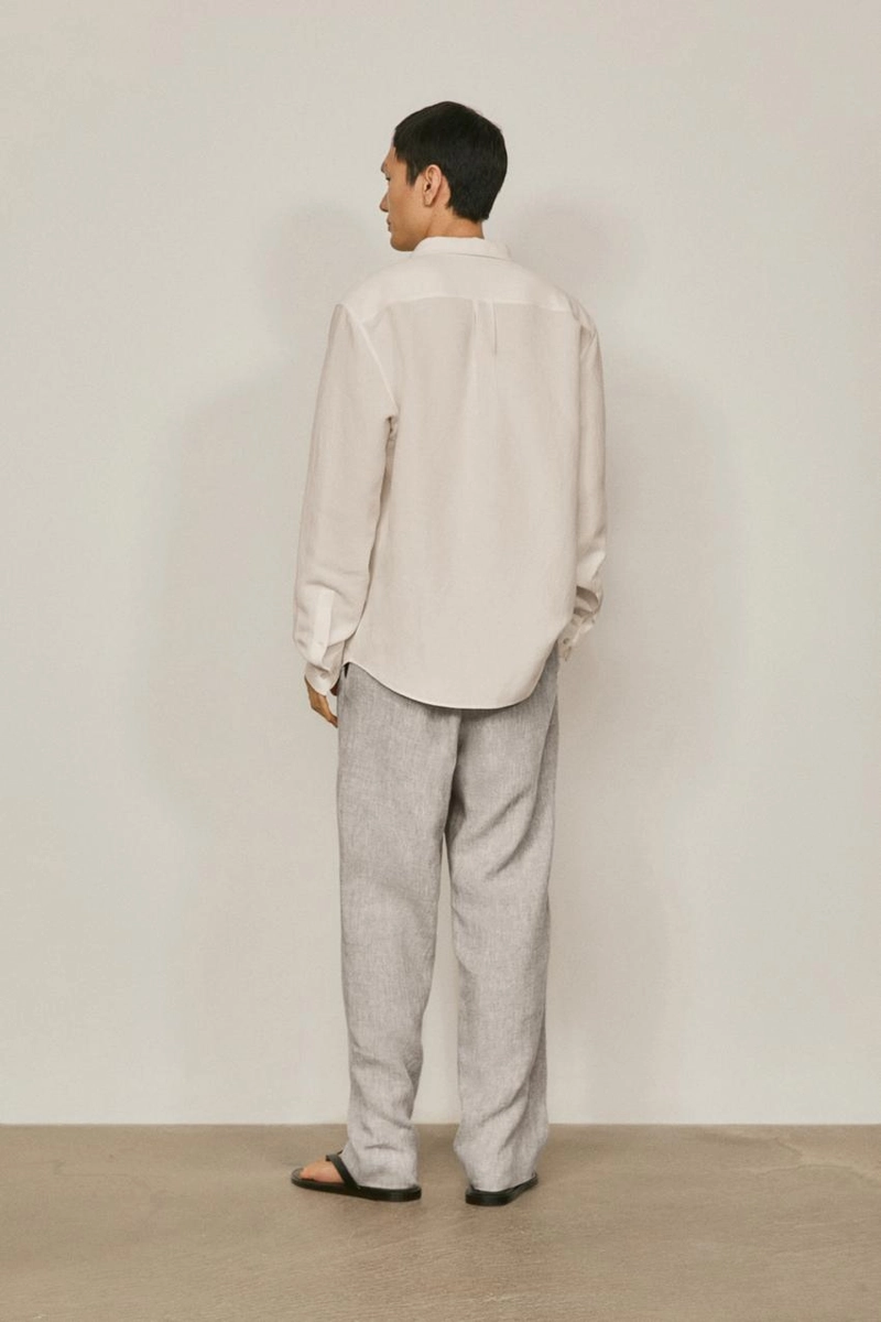 Рубашка из смесового льна - лимитированная коллекция