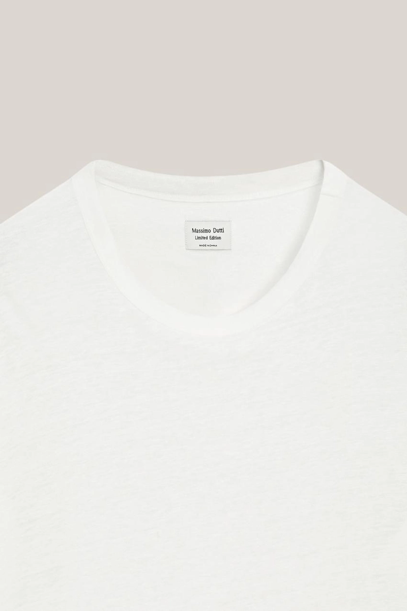 Футболка с коротким рукавом из 100% льна - лимитированное издание