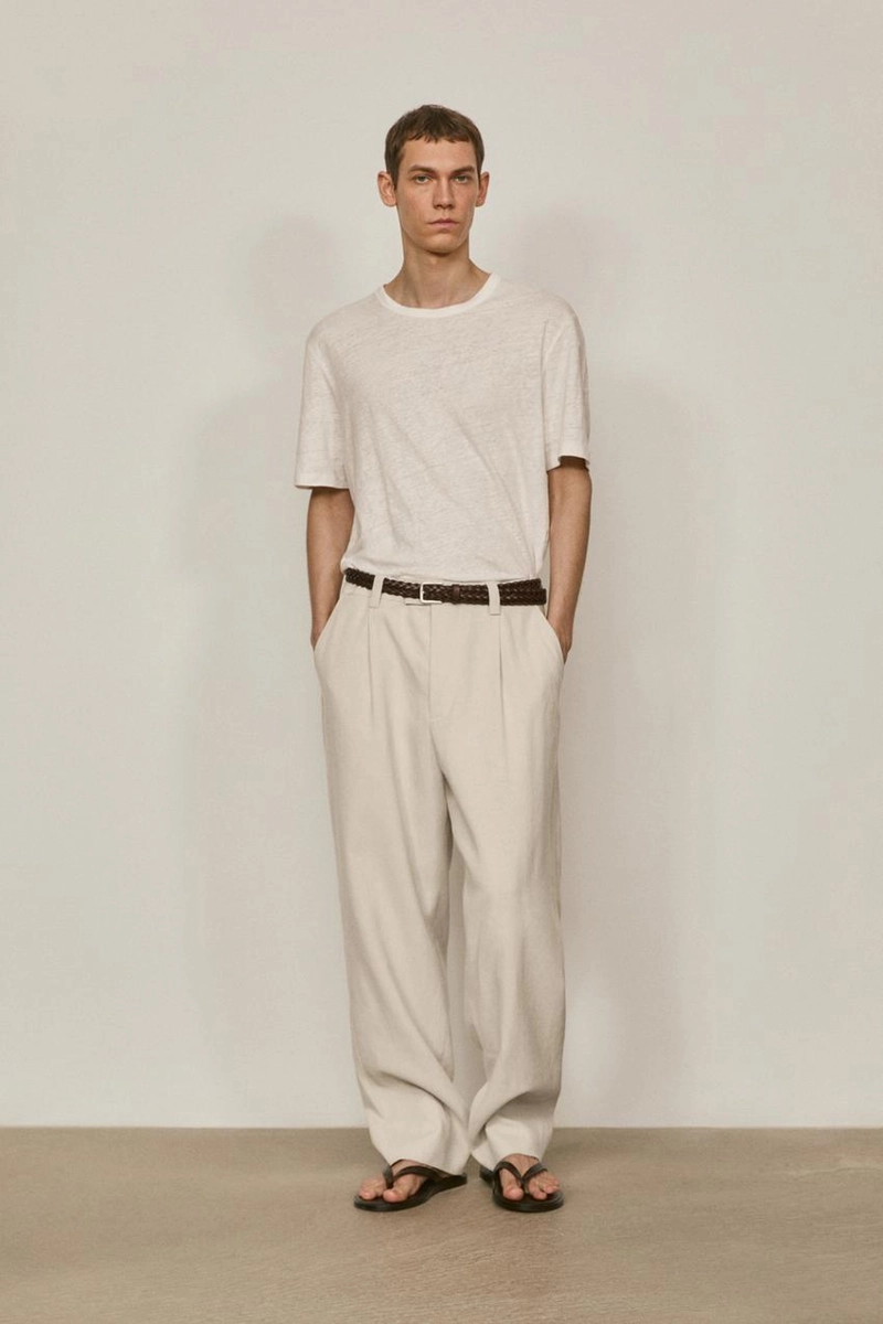 Футболка с коротким рукавом из 100% льна - лимитированное издание