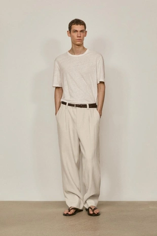 Футболка с коротким рукавом из 100% льна - лимитированное издание- Заказать в России