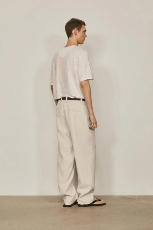 Футболка с коротким рукавом из 100% льна - лимитированное издание- Заказать в России