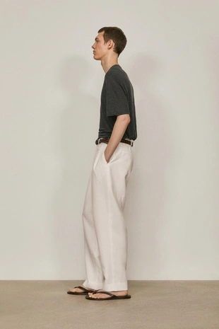 Футболка с короткими рукавами из 100% льна - лимитированная коллекция- Заказать в России