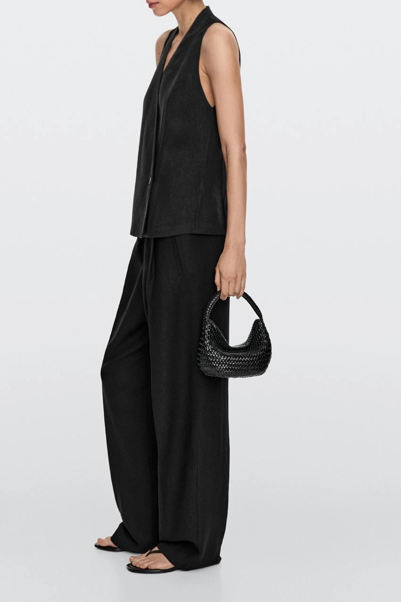 Мини-сумка из плетеной кожи нубука