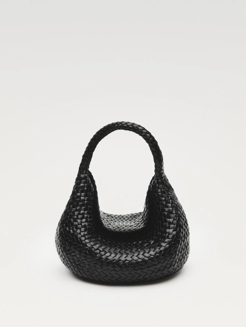 Мини-сумка из плетеной кожи нубука