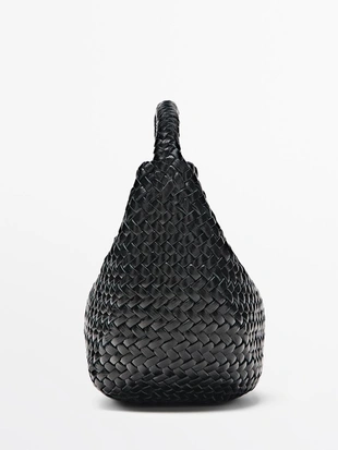 Мини-сумка из плетеной кожи нубука- Заказать в России