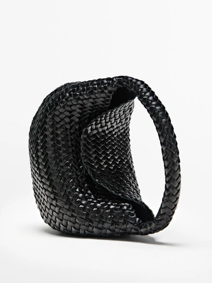 Мини-сумка из плетеной кожи нубука- Заказать в России