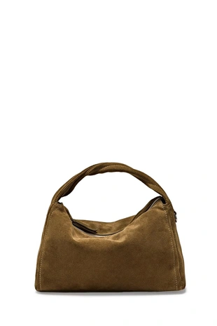 Женская сумка через плечо из разделанной замши- Заказать в России