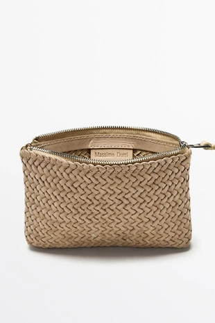 Сумочка-клатч из плетеной кожи наппа- Заказать в России