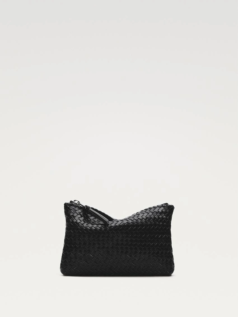 Сумочка-клатч из плетеной кожи наппа