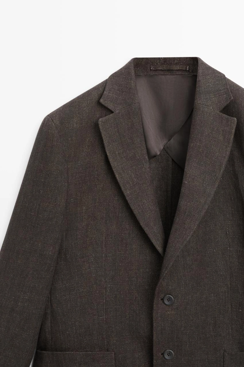 Пиджак из меланжевого льна 100%