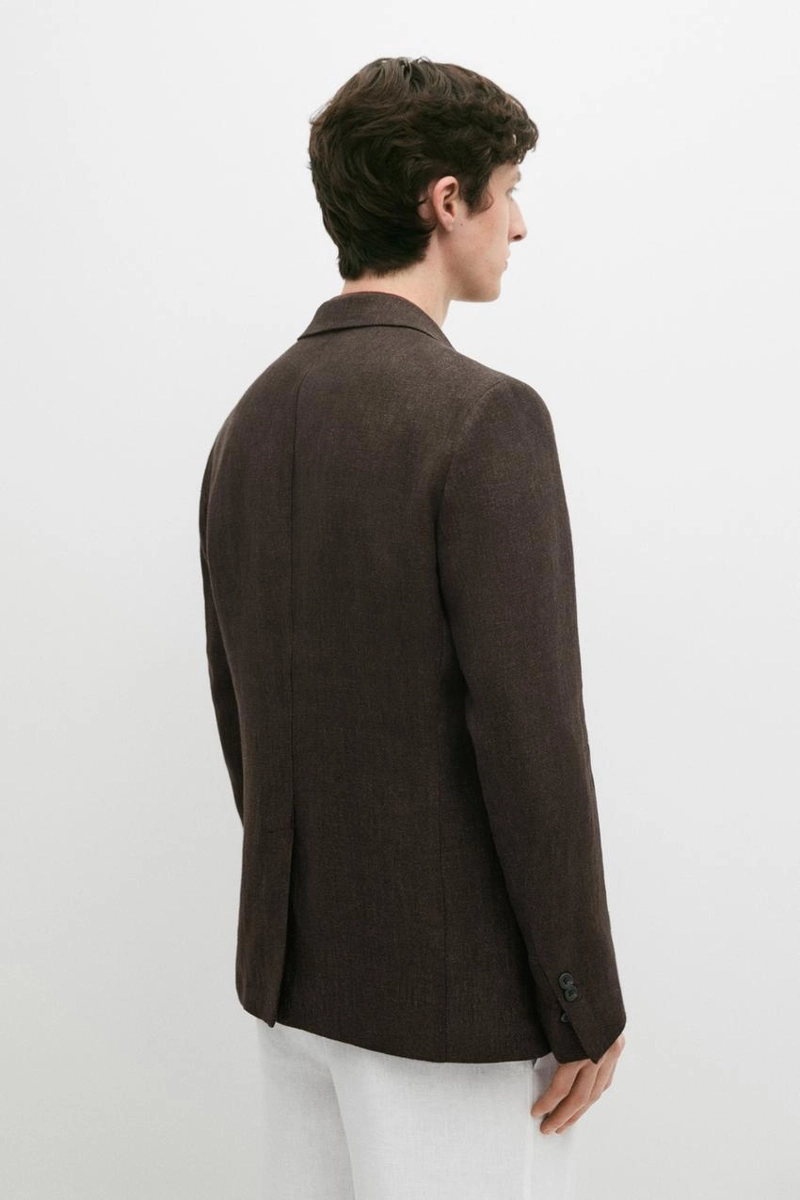 Пиджак из меланжевого льна 100%