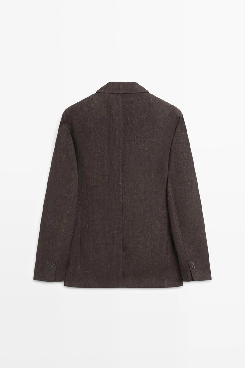Пиджак из меланжевого льна 100%