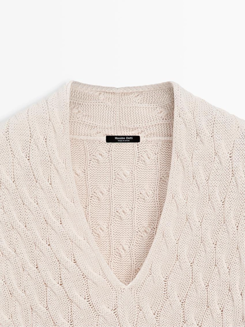 Свитер из хлопково-вискозной смеси с деталями узлов