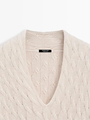 Свитер из хлопково-вискозной смеси с деталями узлов- Заказать в России