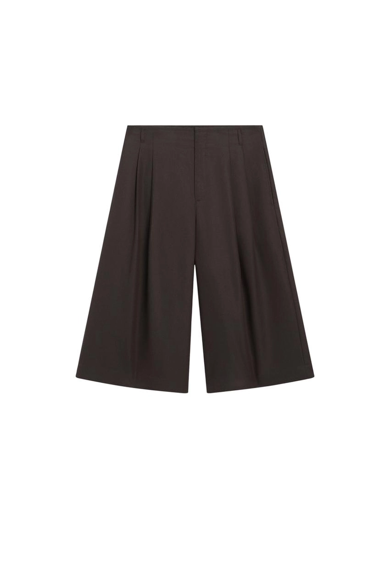 Длинные бермуды с полосатым деталем