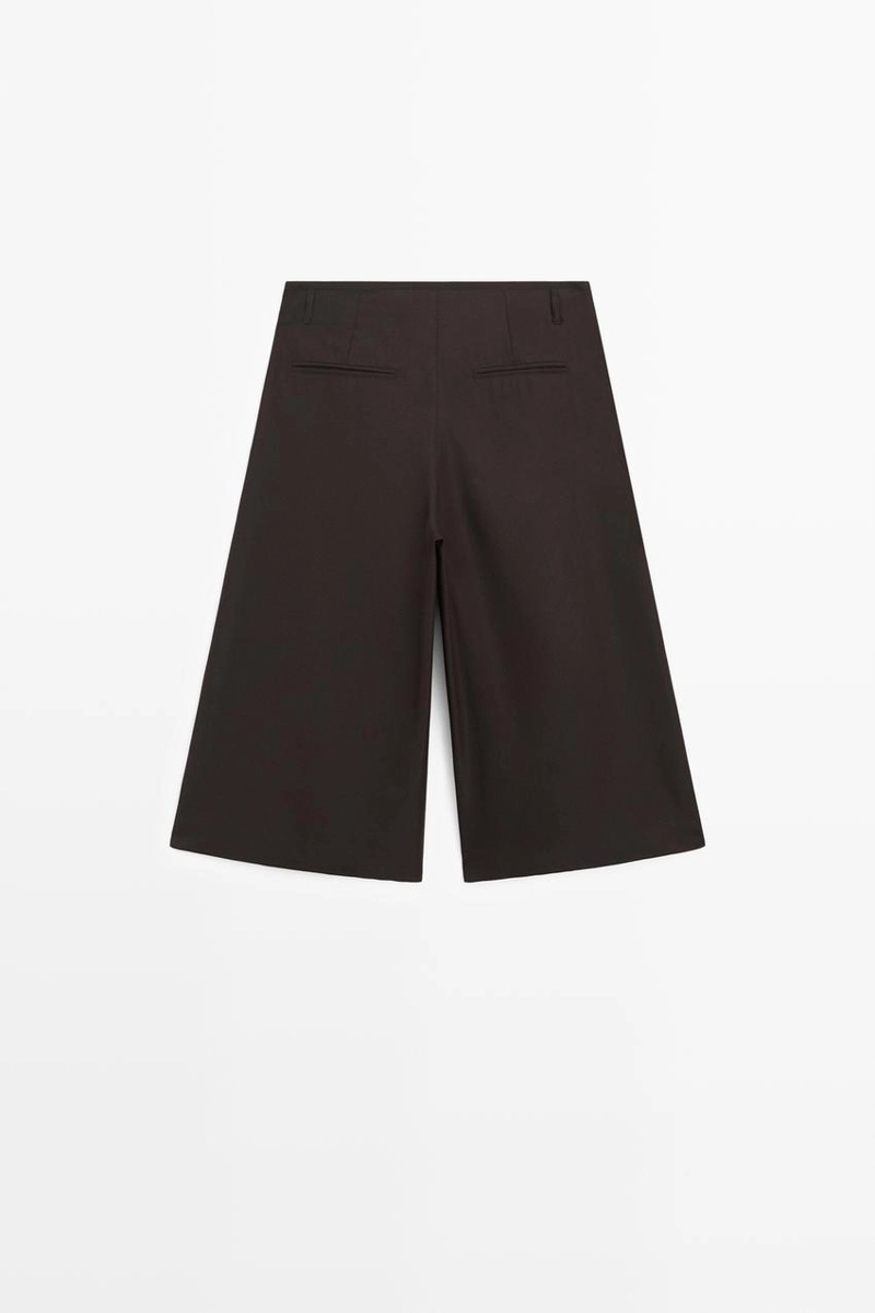 Длинные бермуды с полосатым деталем