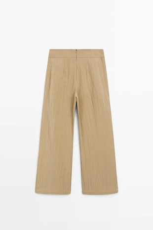 Брюки палаццо с накладными складками- Заказать в России