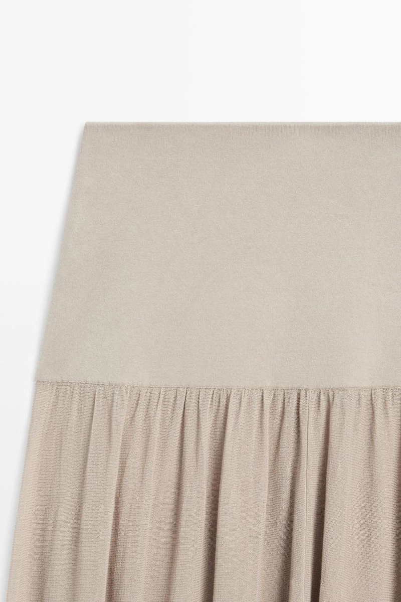 Брюки саруэль с широким поясом