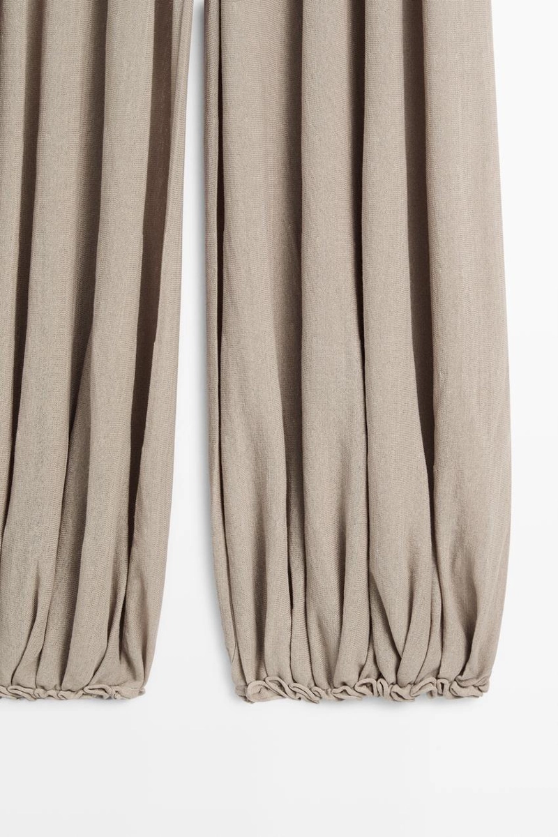 Брюки саруэль с широким поясом