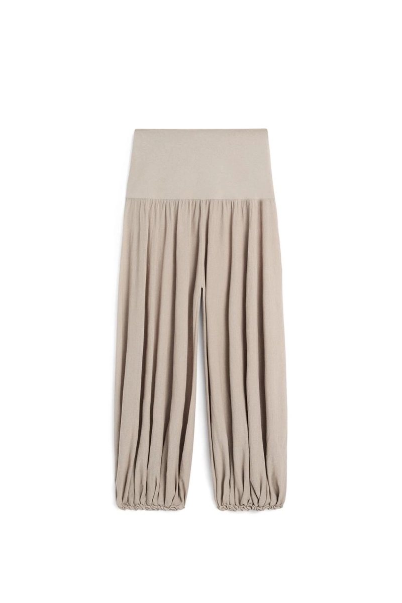 Брюки саруэль с широким поясом