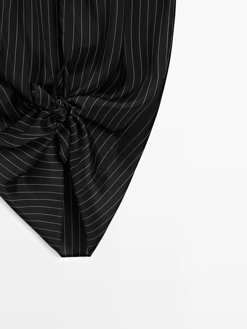 Юбка в полоску с драпировкой - studio