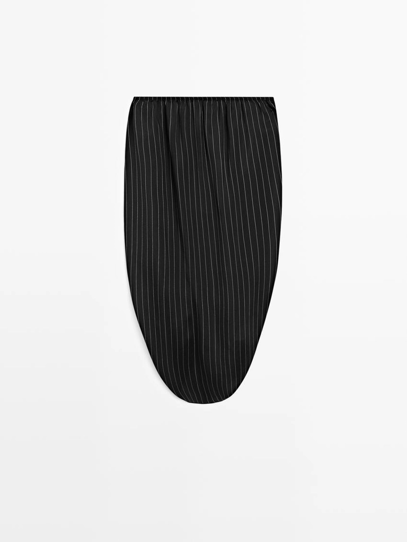 Юбка в полоску с драпировкой - studio