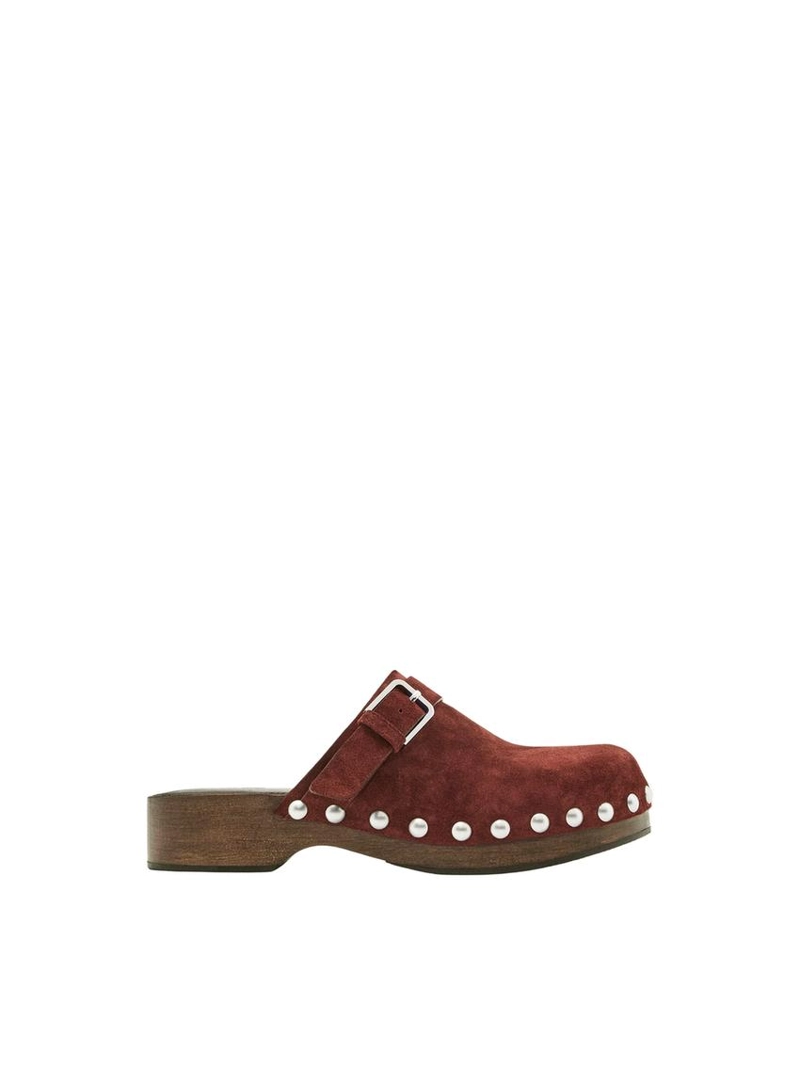 Кожаные сабо с пряжкой