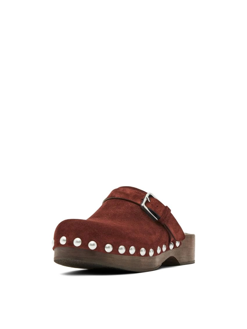 Кожаные сабо с пряжкой