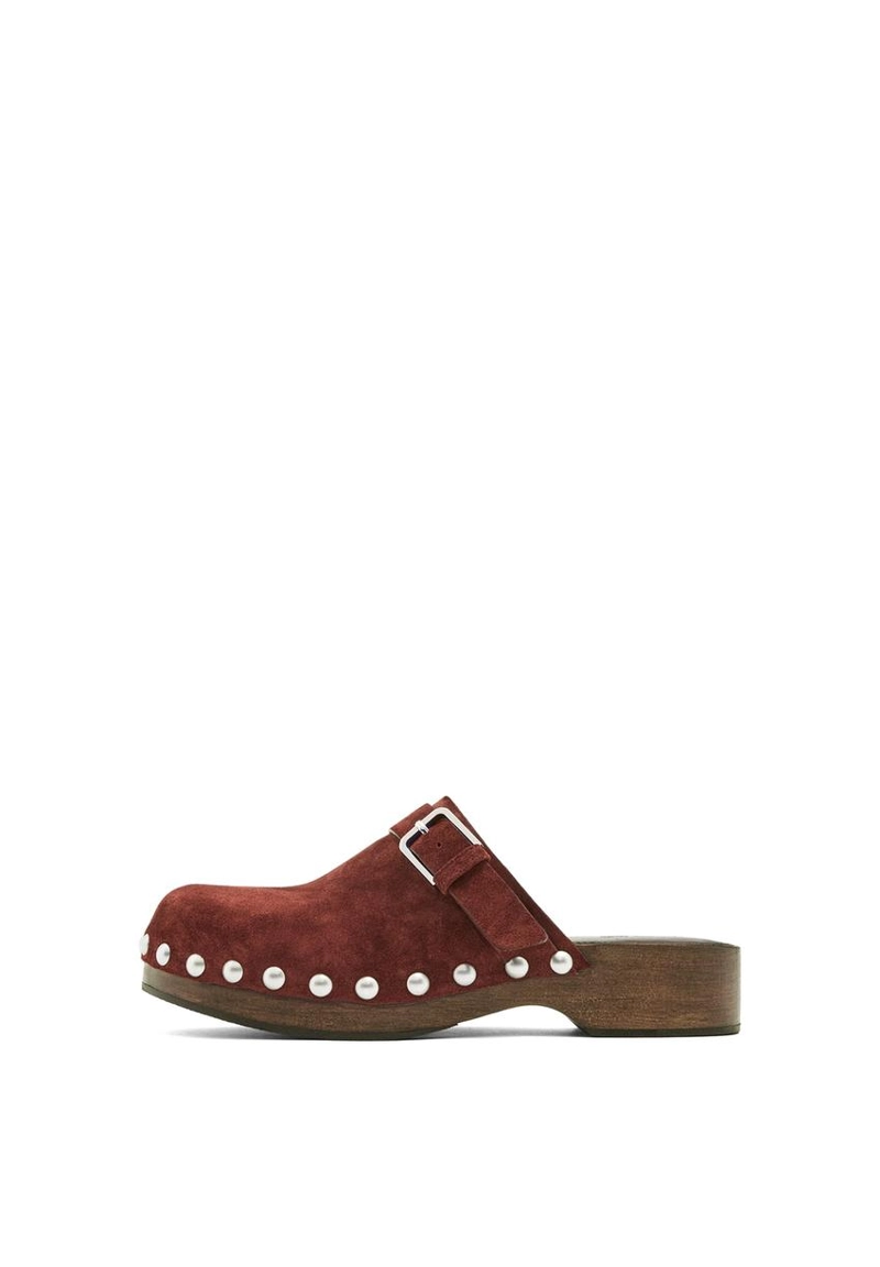 Кожаные сабо с пряжкой