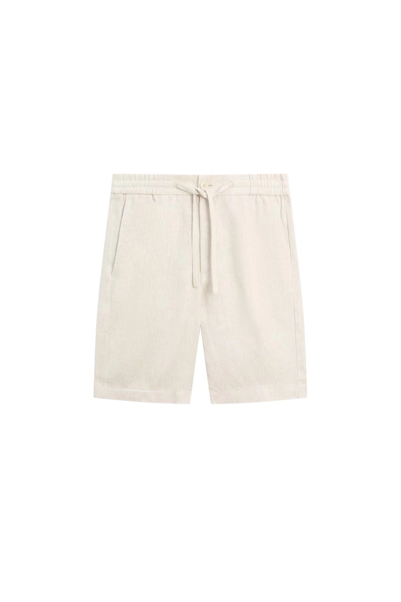 Льняные бермуды с эластичным поясом